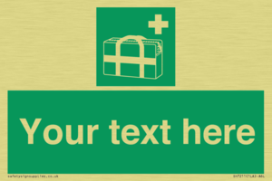 Custom sign safe condition Medical grab bag